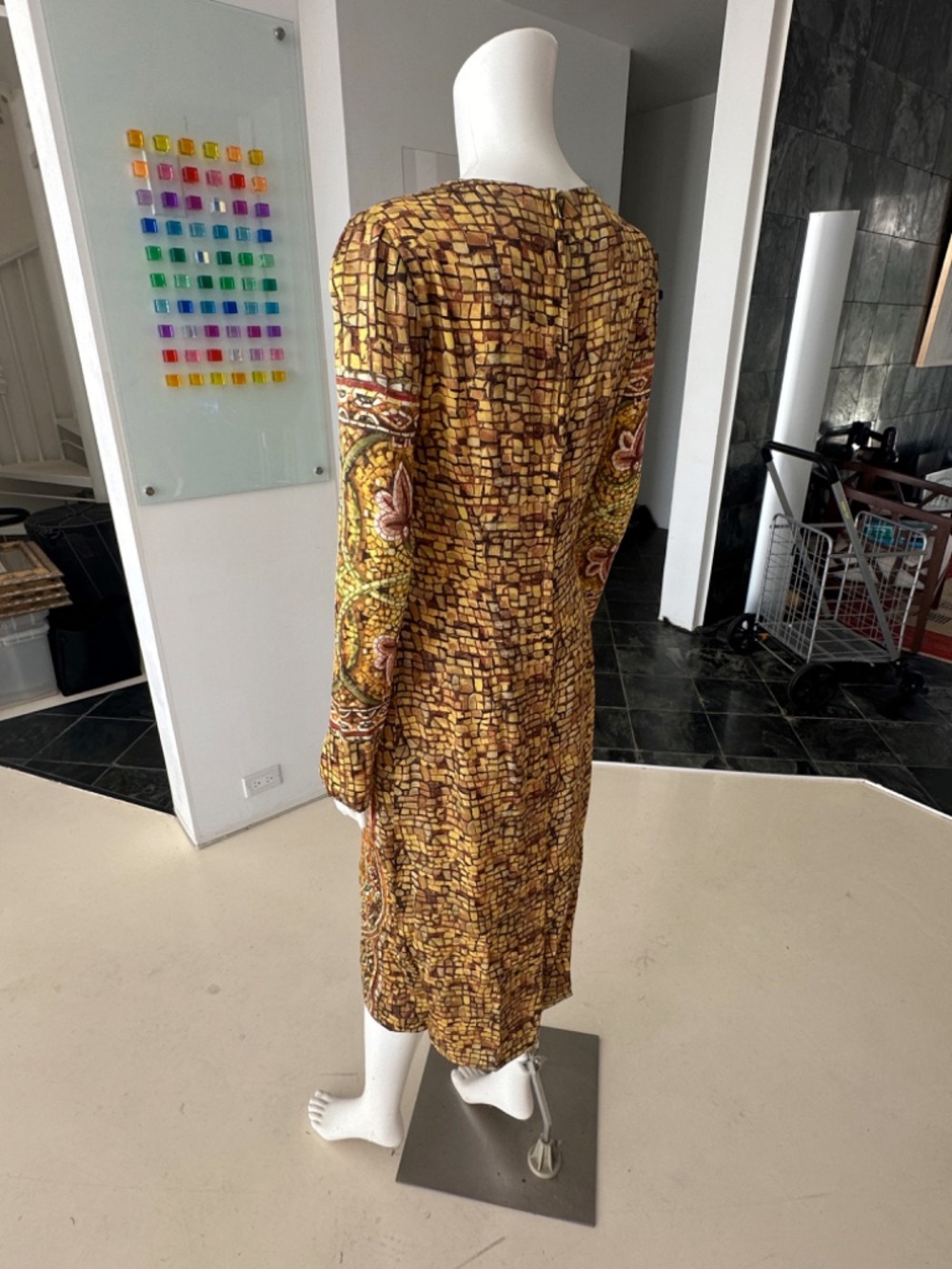 Dolce & Gabbana Byzantine collection silk midi dress in size IT-42 - Picture 3 of 5